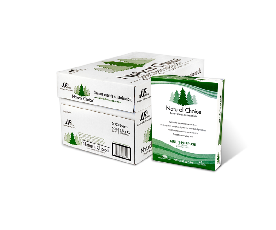 8 1/2x11 10M 20# White Natural Choice Multipurpose Copy 5000/CT 43NCP5011